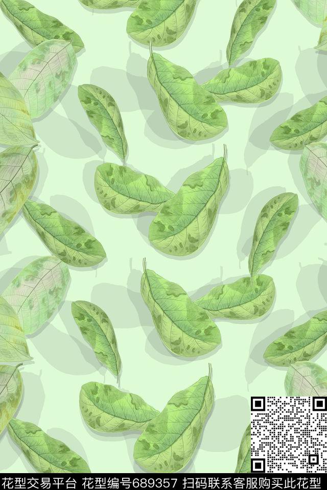 零点--家纺零点--女装枝叶传统印花华亿平台下载（图片编号: 689357） - 瓦栏（Walan）