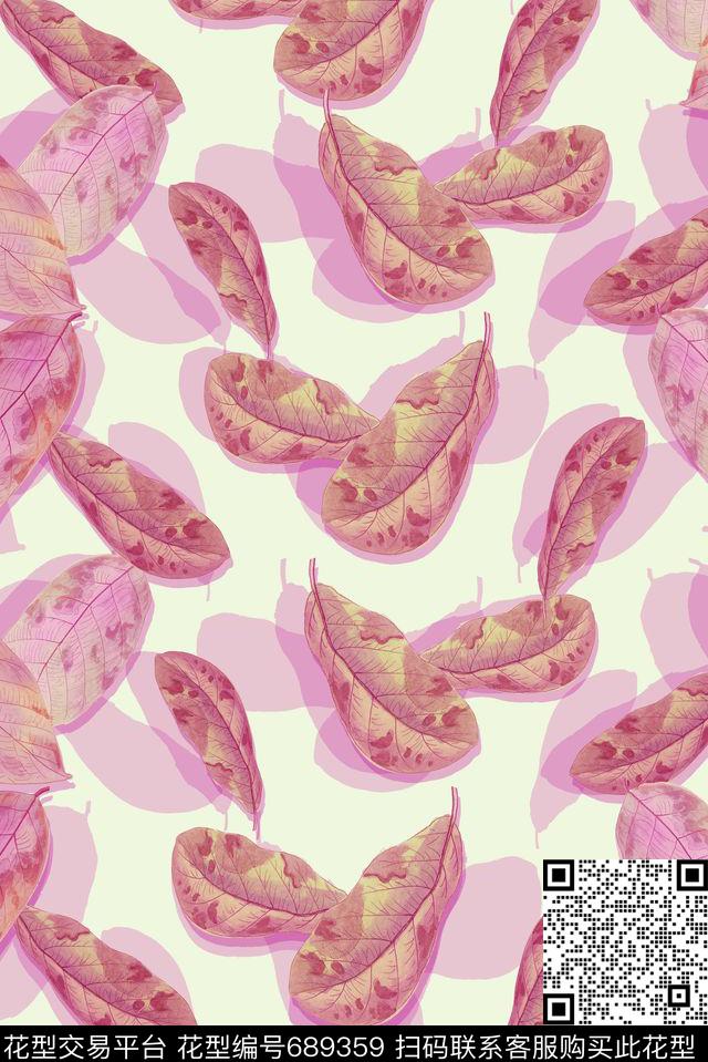零点--家纺零点--女装枝叶传统印花华亿平台下载（图片编号: 689359） - 瓦栏（Walan）