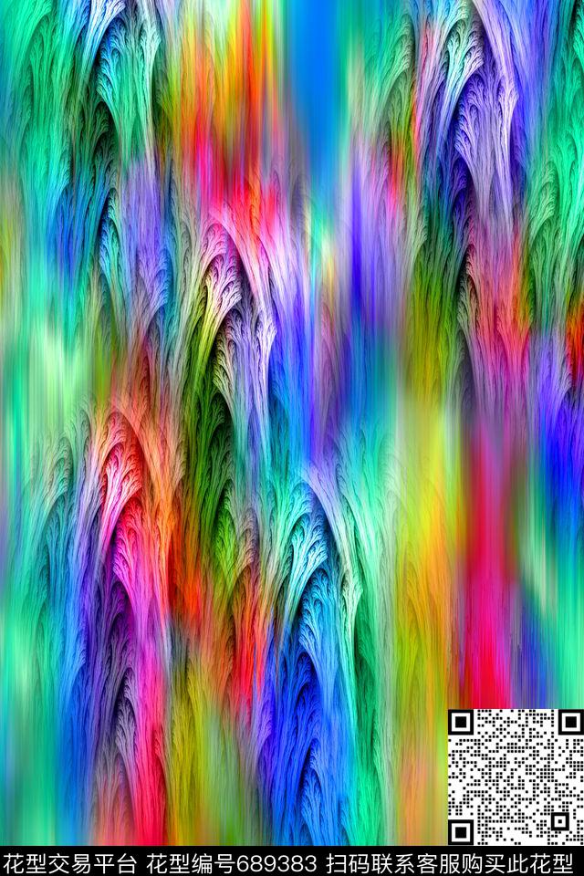 抽象分形肌理数码印花华亿平台下载（图片编号: 689383） - 瓦栏（Walan）