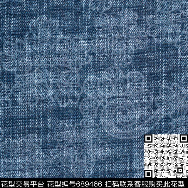 FAZZ繁西-水洗牛仔机理水洗牛仔肌理扎染效果数码印花华亿平台下载（图片编号: 689466） - 瓦栏（Walan）
