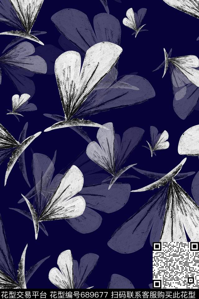 蝴蝶休闲女装数码印花华亿平台下载（图片编号: 689677） - 瓦栏（Walan）