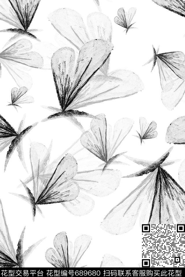 蝴蝶休闲女装数码印花华亿平台下载（图片编号: 689680） - 瓦栏（Walan）