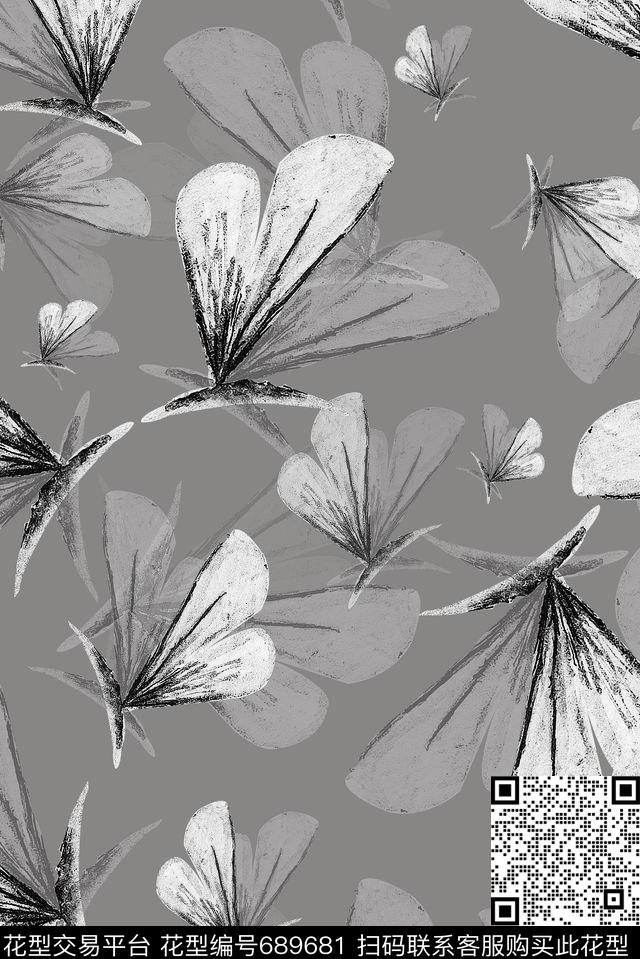 蝴蝶休闲女装数码印花华亿平台下载（图片编号: 689681） - 瓦栏（Walan）