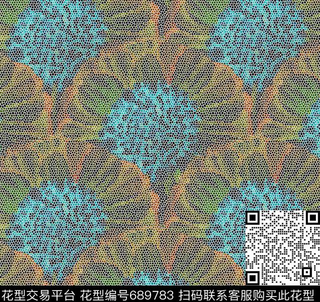 花卉不定位丝巾女装数码印花华亿平台下载（图片编号: 689783） - 瓦栏（Walan）