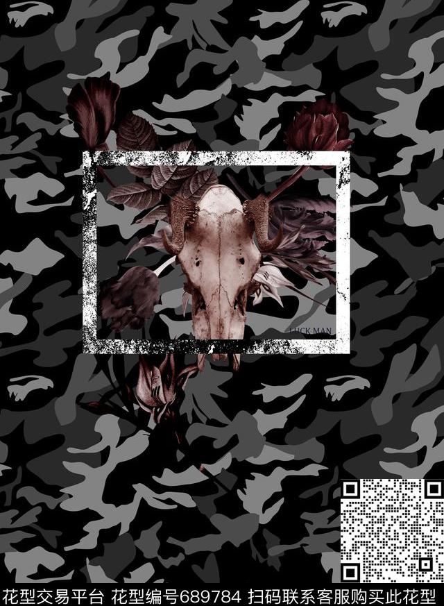 迷彩风格时尚男装适用于卫衣夹克T恤衬衫华亿平台数码印花华亿平台下载（图片编号: 689784） - 瓦栏（Walan）