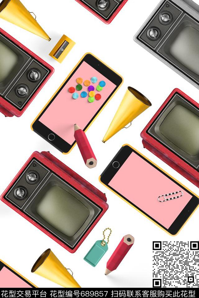 小方块不规则几何解构数码印花华亿平台下载（图片编号: 689857） - 瓦栏（Walan）