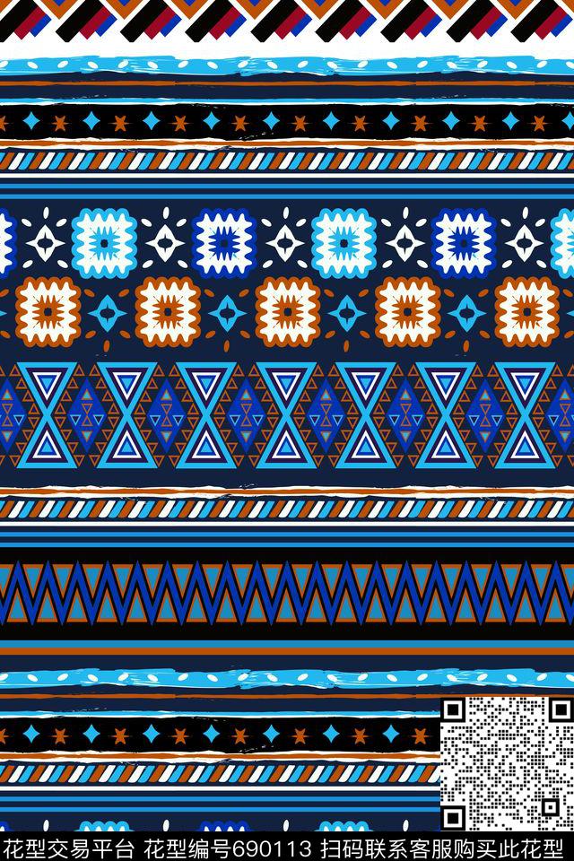 几何民族风部落传统印花华亿平台下载（图片编号: 690113） - 瓦栏（Walan）