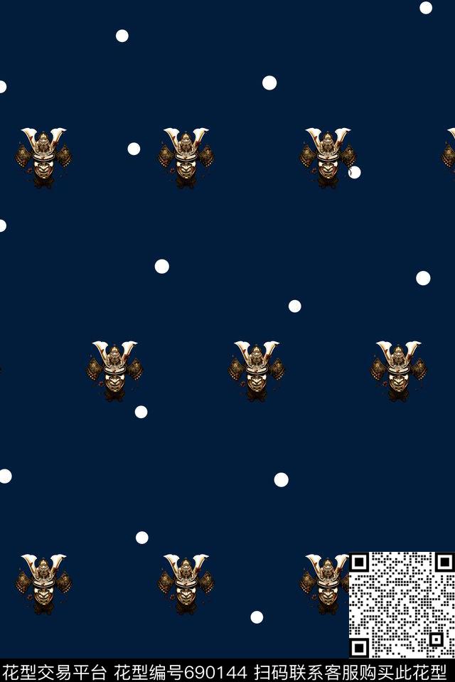 商务休闲男装波点数码印花华亿平台下载（图片编号: 690144） - 瓦栏（Walan）