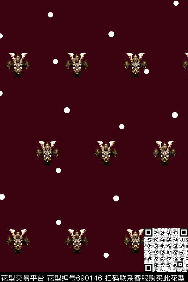 商务休闲男装波点数码印花华亿平台下载（图片编号: 690146） - 瓦栏（Walan）