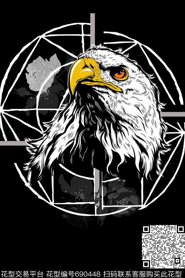 花卉几何T桖传统印花华亿平台下载（图片编号: 690448） - 瓦栏（Walan）