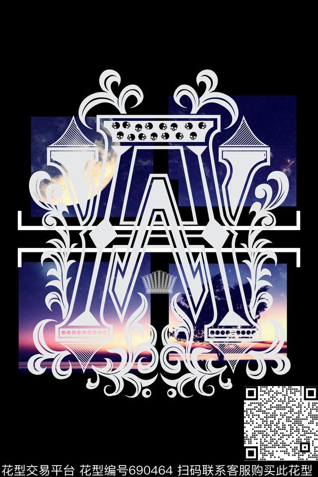 T桖几何风景数码印花华亿平台下载（图片编号: 690464） - 瓦栏（Walan）