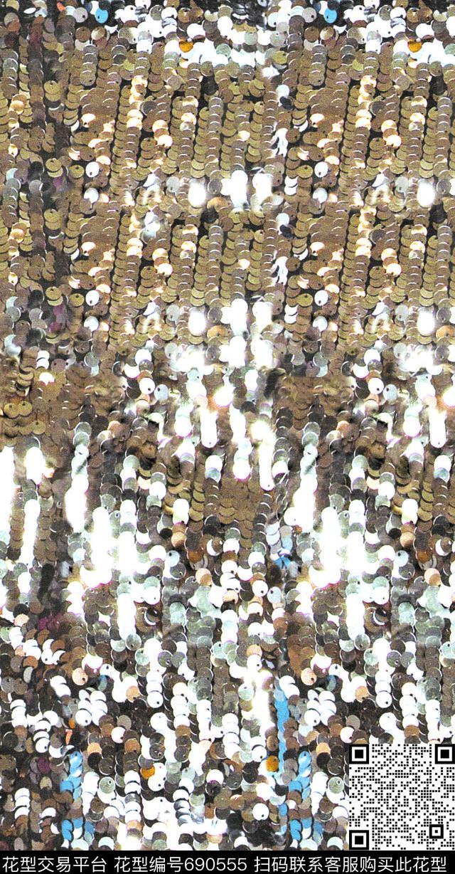 纹理珠片数码印花华亿平台下载（图片编号: 690555） - 瓦栏（Walan）