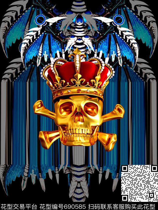 男装T桖胸花数码印花华亿平台下载（图片编号: 690585） - 瓦栏（Walan）