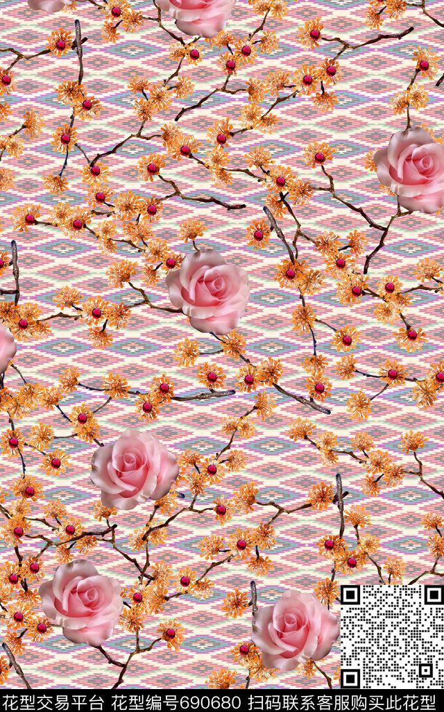 colorise迪拜花卉数码印花华亿平台下载（图片编号: 690680） - 瓦栏（Walan）