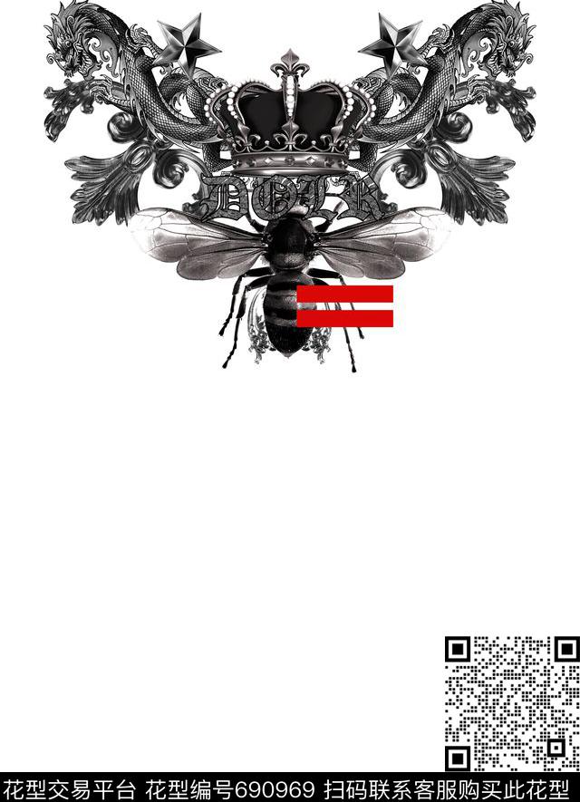 杜嘉班纳龙简欧数码印花华亿平台下载（图片编号: 690969） - 瓦栏（Walan）