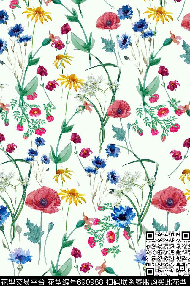 KEW-碎花小图案Gucci碎花数码印花华亿平台下载（图片编号: 690988） - 瓦栏（Walan）