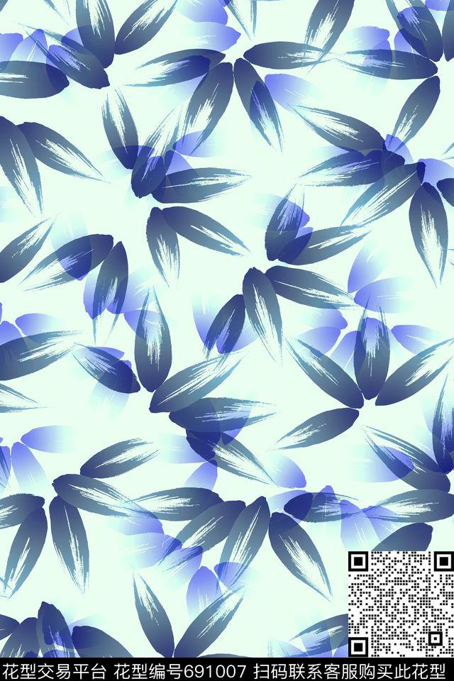 满版抽象中国风数码印花华亿平台下载（图片编号: 691007） - 瓦栏（Walan）