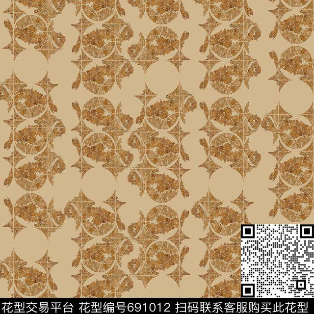 烫钻钻石花纹底纹圈圈传统印花华亿平台下载（图片编号: 691012） - 瓦栏（Walan）