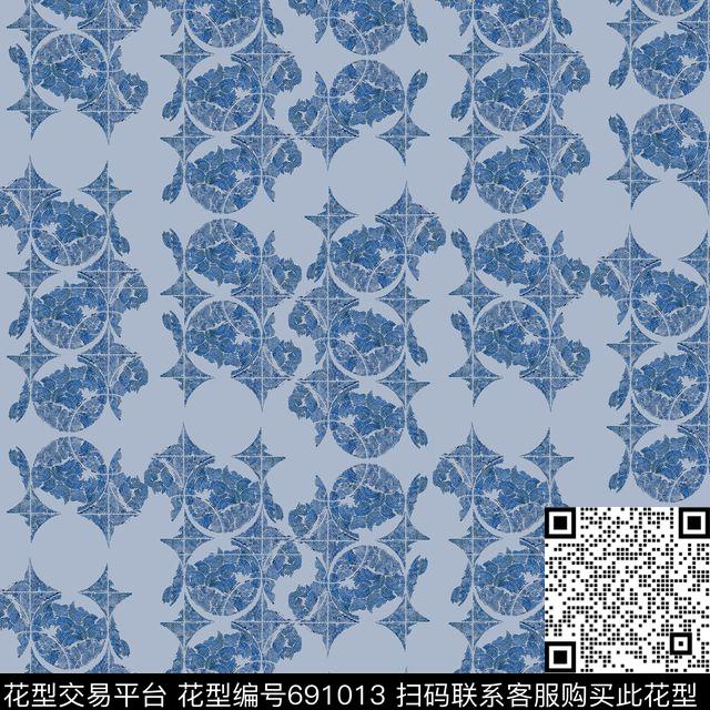 烫钻钻石花纹底纹圈圈传统印花华亿平台下载（图片编号: 691013） - 瓦栏（Walan）