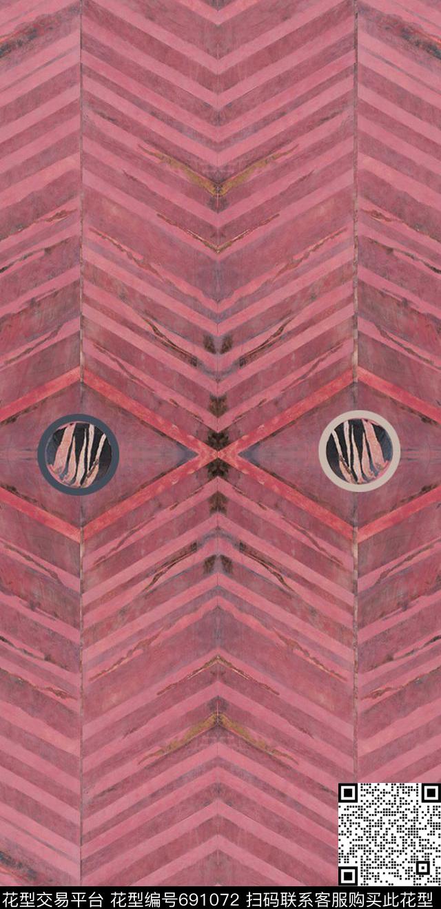 马赛克不规则几何小方块数码印花华亿平台下载（图片编号: 691072） - 瓦栏（Walan）