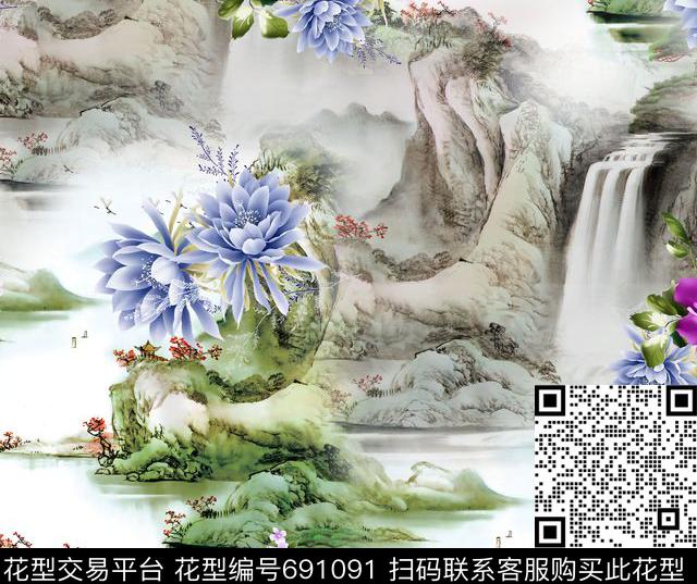 莫妮卡-大牌华亿平台数码印花华亿平台下载（图片编号: 691091） - 瓦栏（Walan）