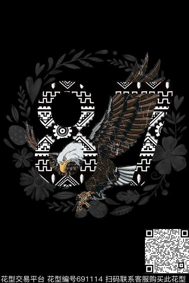 花卉T桖号码数码印花华亿平台下载（图片编号: 691114） - 瓦栏（Walan）