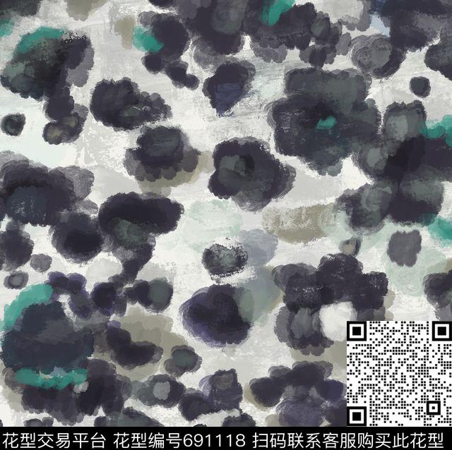 抽象花2数码印花华亿平台下载（图片编号: 691118） - 瓦栏（Walan）