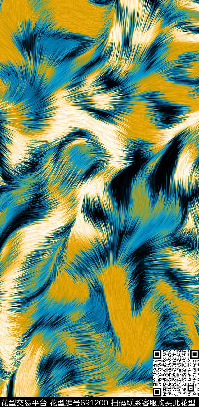 毛皮纹理布纹数码印花华亿平台下载（图片编号: 691200） - 瓦栏（Walan）