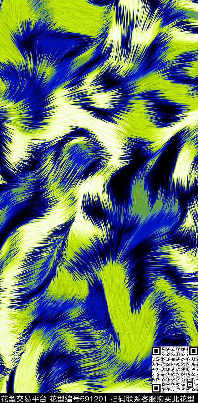 毛皮纹理布纹数码印花华亿平台下载（图片编号: 691201） - 瓦栏（Walan）