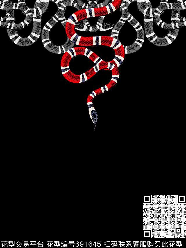 蛇GUCCI大牌数码印花华亿平台下载（图片编号: 691645） - 瓦栏（Walan）