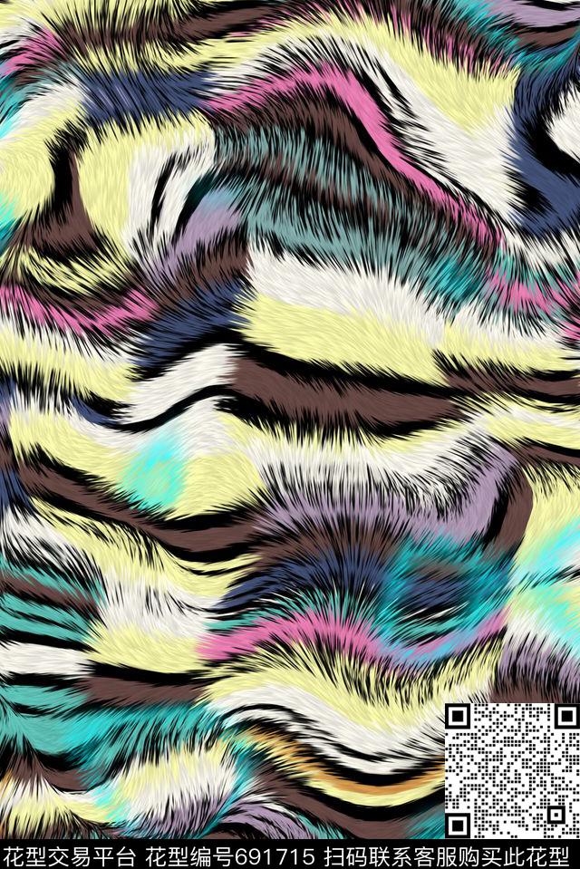 纹理秋冬布纹数码印花华亿平台下载（图片编号: 691715） - 瓦栏（Walan）