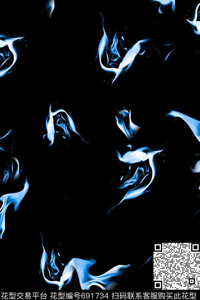 烟雾女装男装数码印花华亿平台下载（图片编号: 691734） - 瓦栏（Walan）