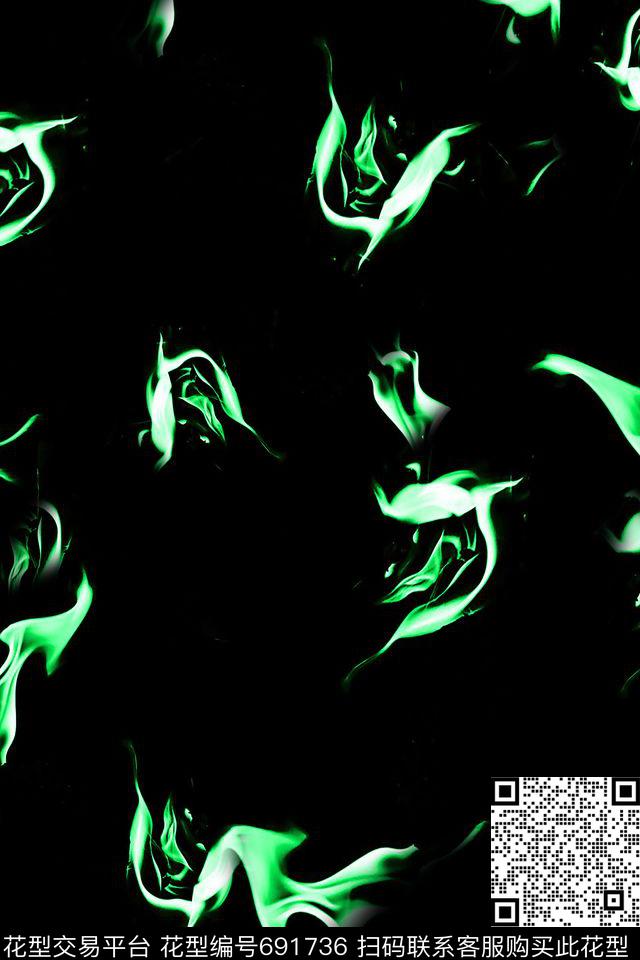 烟雾女装男装数码印花华亿平台下载（图片编号: 691736） - 瓦栏（Walan）