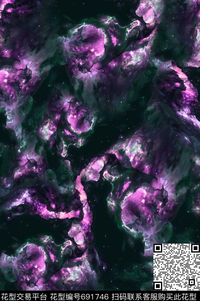 星空火焰女装数码印花华亿平台下载（图片编号: 691746） - 瓦栏（Walan）