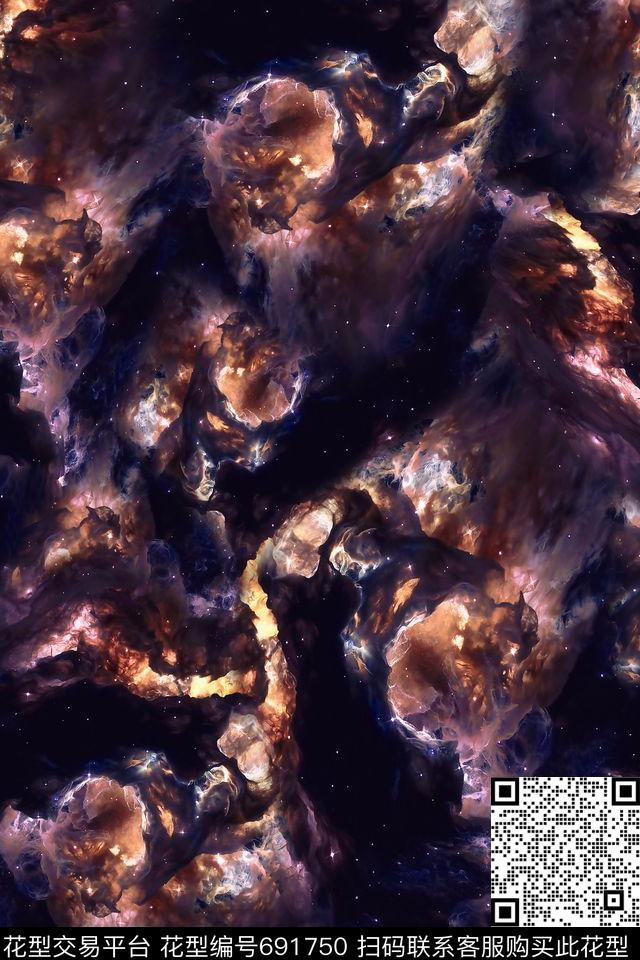 星空火焰女装数码印花华亿平台下载（图片编号: 691750） - 瓦栏（Walan）