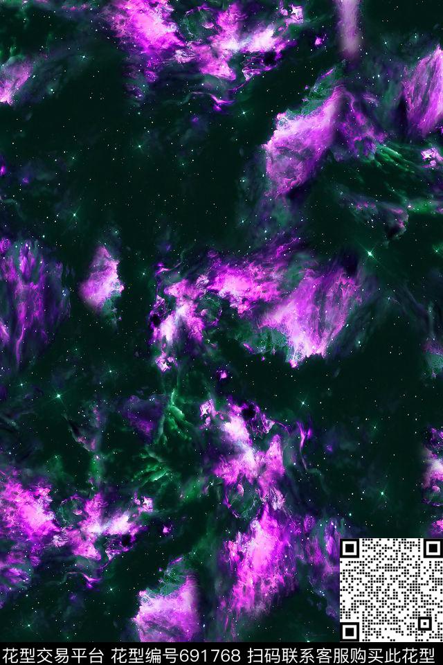 星空火焰男装数码印花华亿平台下载（图片编号: 691768） - 瓦栏（Walan）