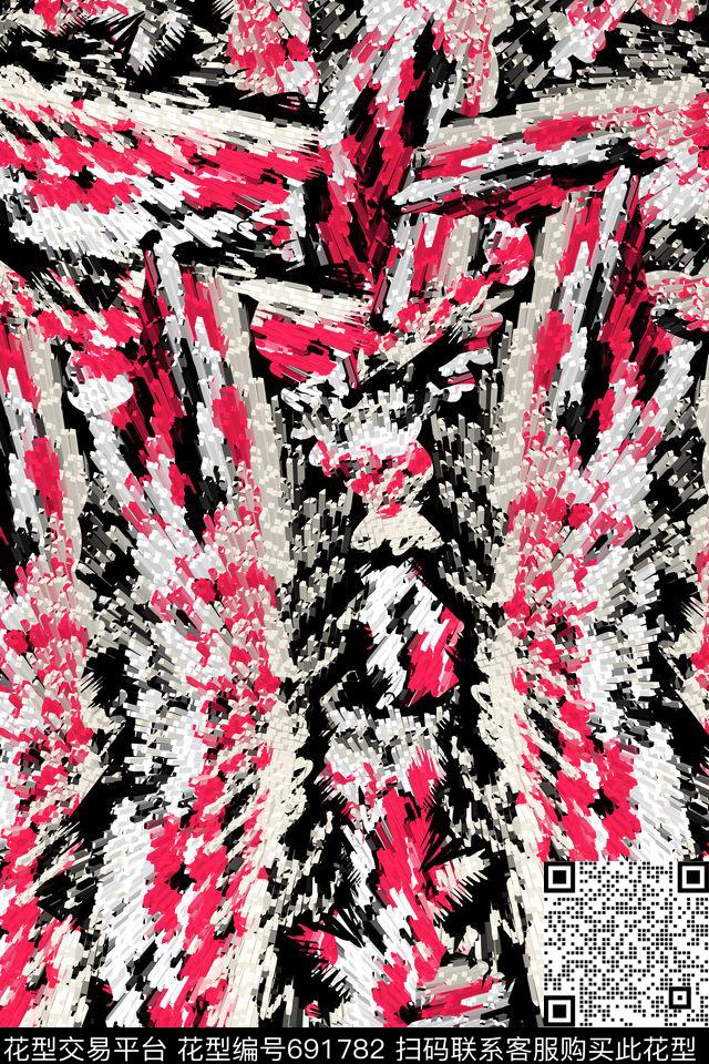 解构潮流时尚小方块传统印花华亿平台下载（图片编号: 691782） - 瓦栏（Walan）