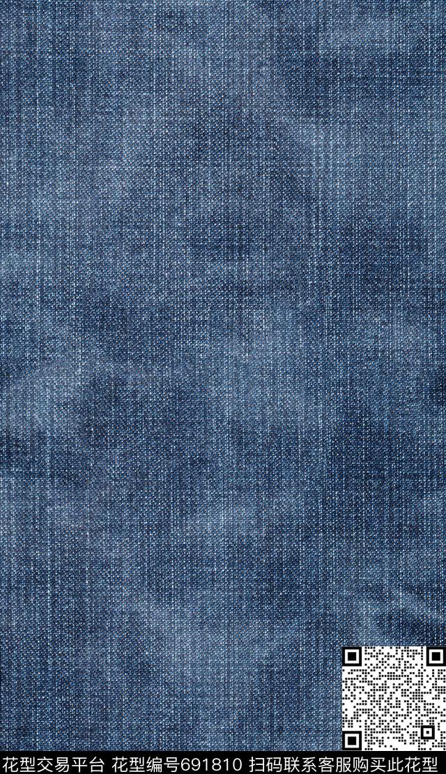 扎染效果做旧水洗牛仔布数码印花华亿平台下载（图片编号: 691810） - 瓦栏（Walan）
