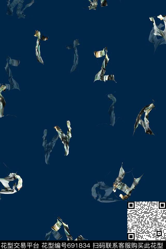 商务休闲男装抽象数码印花华亿平台下载（图片编号: 691834） - 瓦栏（Walan）