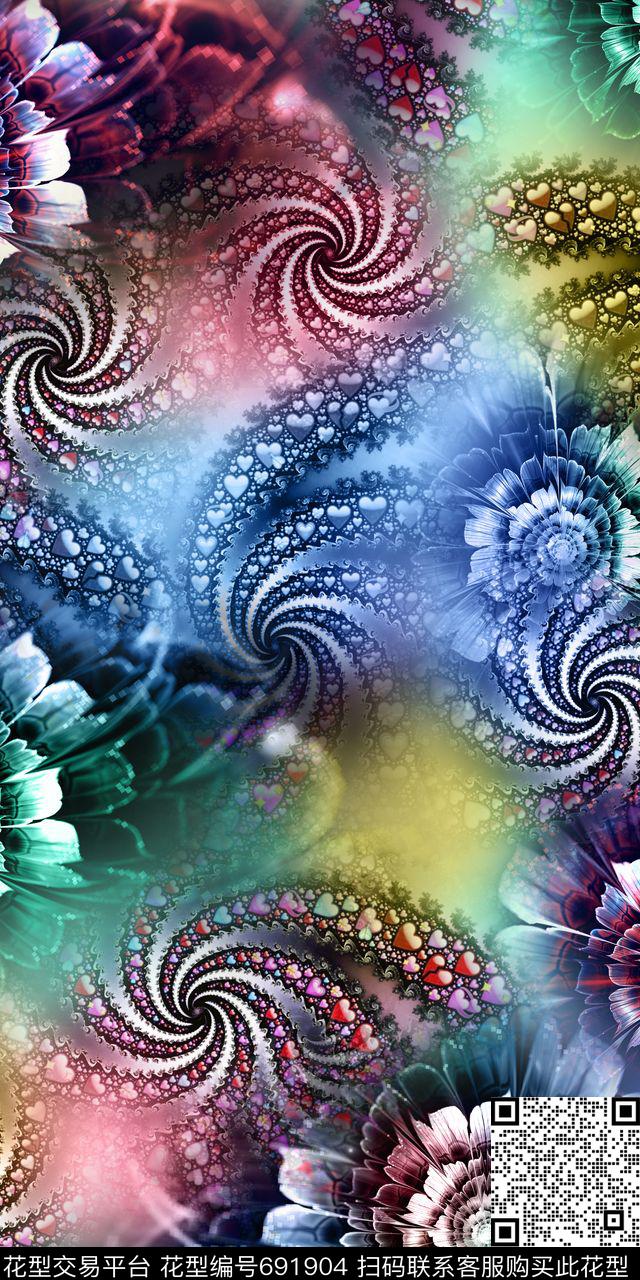 多彩炫光分形数码印花华亿平台下载（图片编号: 691904） - 瓦栏（Walan）