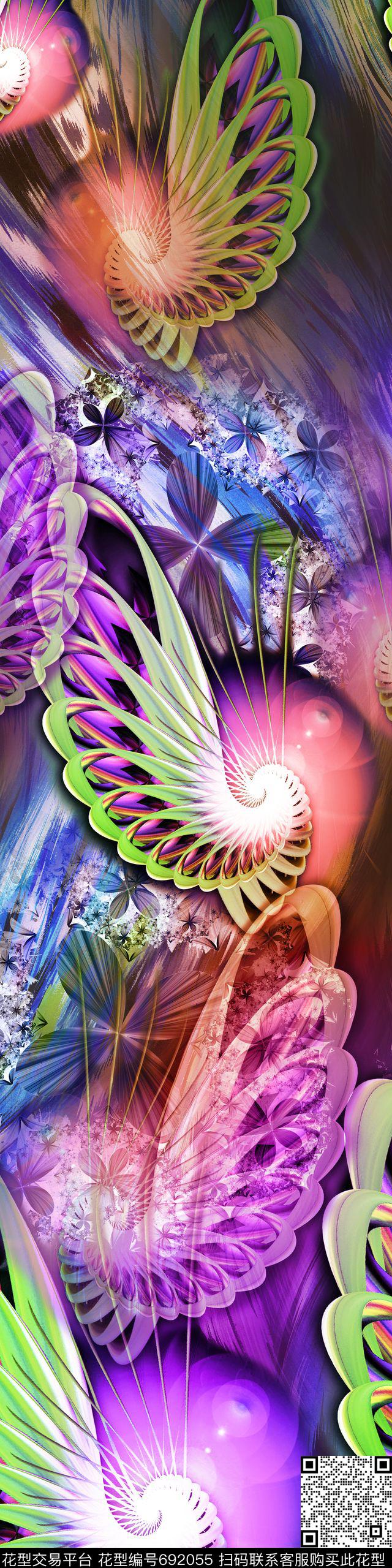 东南亚旋转图案定位华亿平台数码印花华亿平台下载（图片编号: 692055） - 瓦栏（Walan）