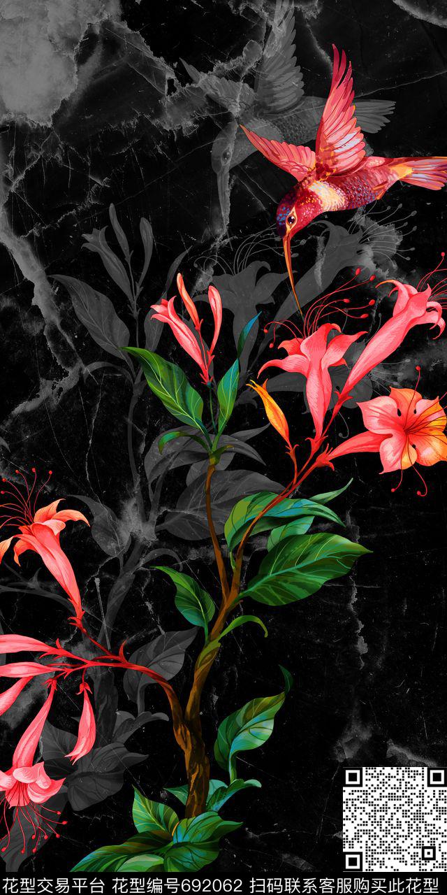 定位花鸟野花数码印花华亿平台下载（图片编号: 692062） - 瓦栏（Walan）