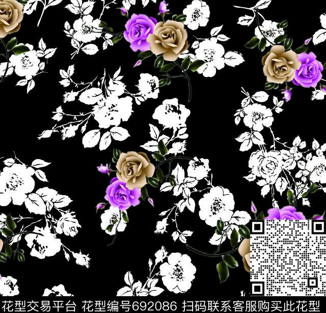 莫妮卡-大牌华亿平台数码印花华亿平台下载（图片编号: 692086） - 瓦栏（Walan）