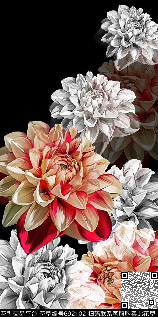 定位黑白彩色数码印花华亿平台下载（图片编号: 692102） - 瓦栏（Walan）