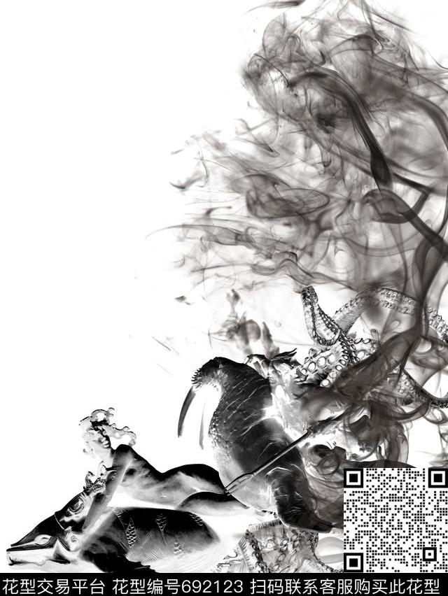 海洋生物烟雾适用于卫衣夹克t恤华亿平台数码印花华亿平台下载（图片编号: 692123） - 瓦栏（Walan）