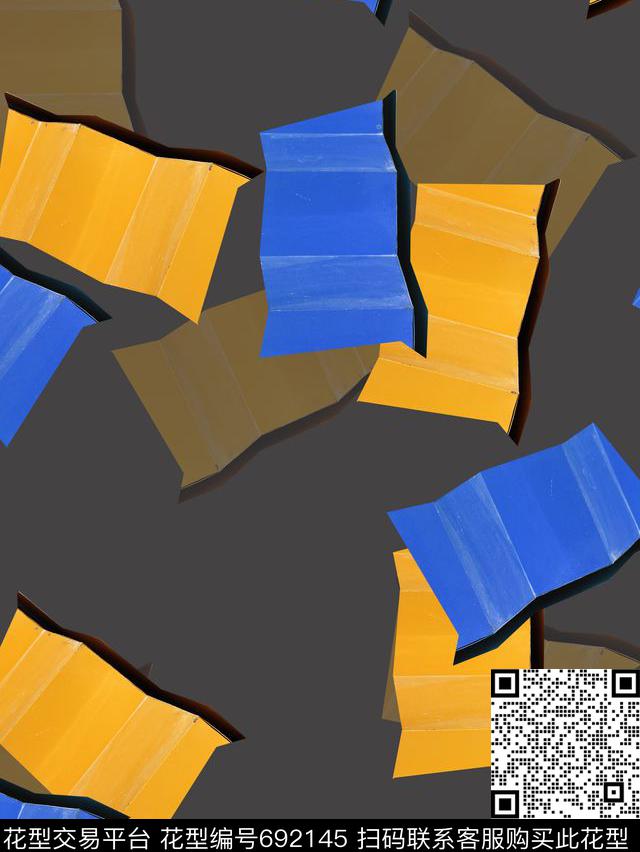 男装华亿平台♥红桃A〖抽象个性〗几何数码印花华亿平台下载（图片编号: 692145） - 瓦栏（Walan）