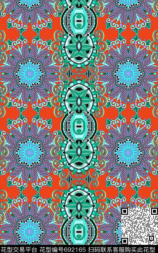 曼陀罗民族风女装传统印花华亿平台下载（图片编号: 692165） - 瓦栏（Walan）