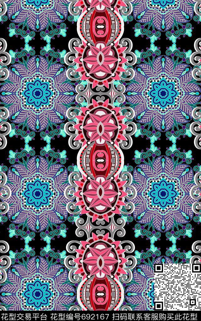 曼陀罗民族风女装传统印花华亿平台下载（图片编号: 692167） - 瓦栏（Walan）