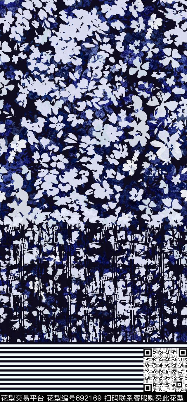 菊花花朵花卉数码印花华亿平台下载（图片编号: 692169） - 瓦栏（Walan）