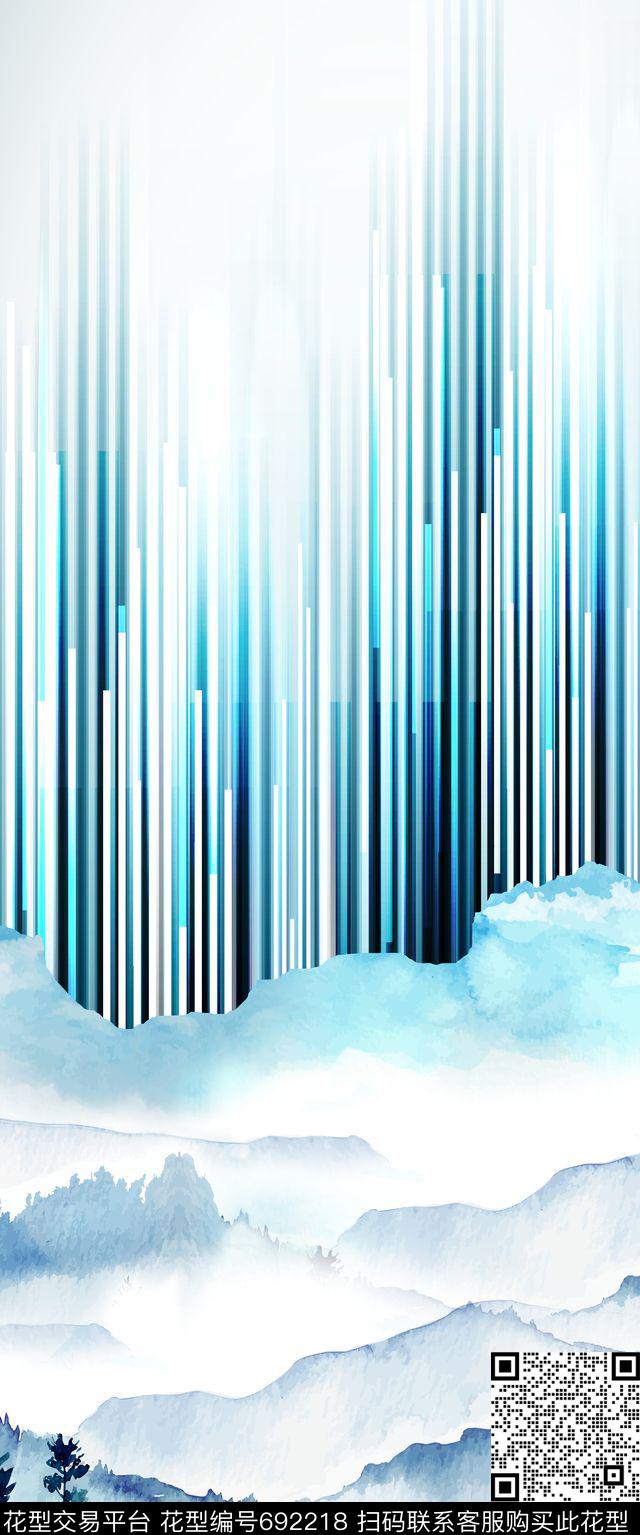 山川雪山树林数码印花华亿平台下载（图片编号: 692218） - 瓦栏（Walan）